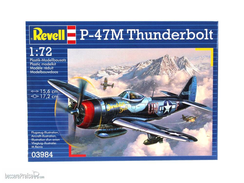Maquette d'avion militaire : Model set P-47 M Thunderbolt - 1:72