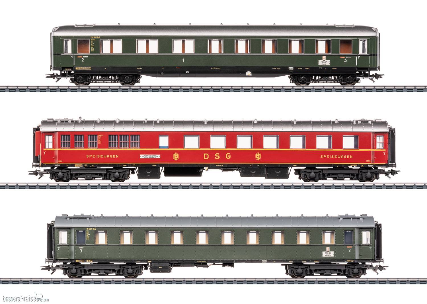 Schnellzugwagen-Set 2 zum D 74