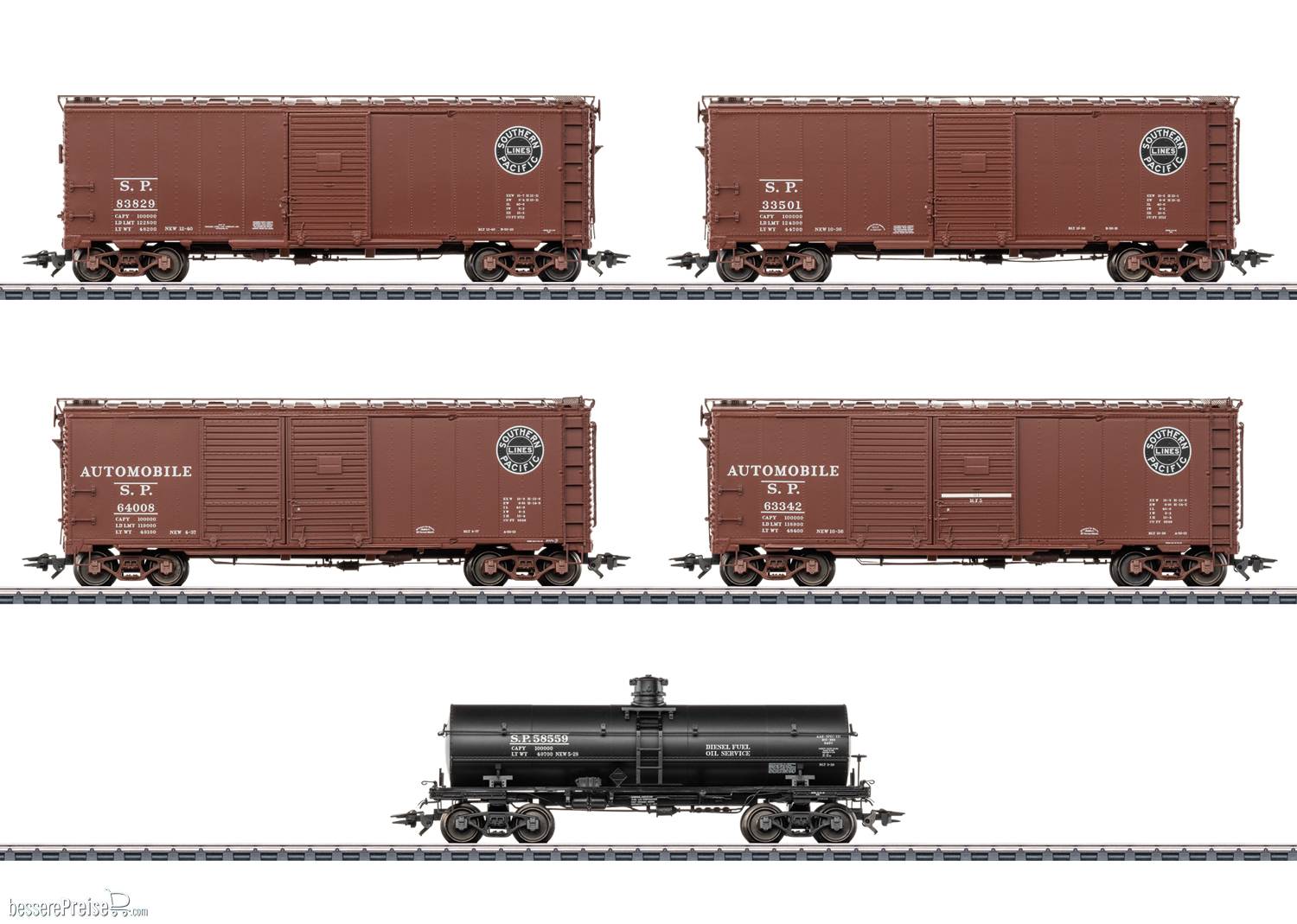 Güterwagen-Set Southern Pacific