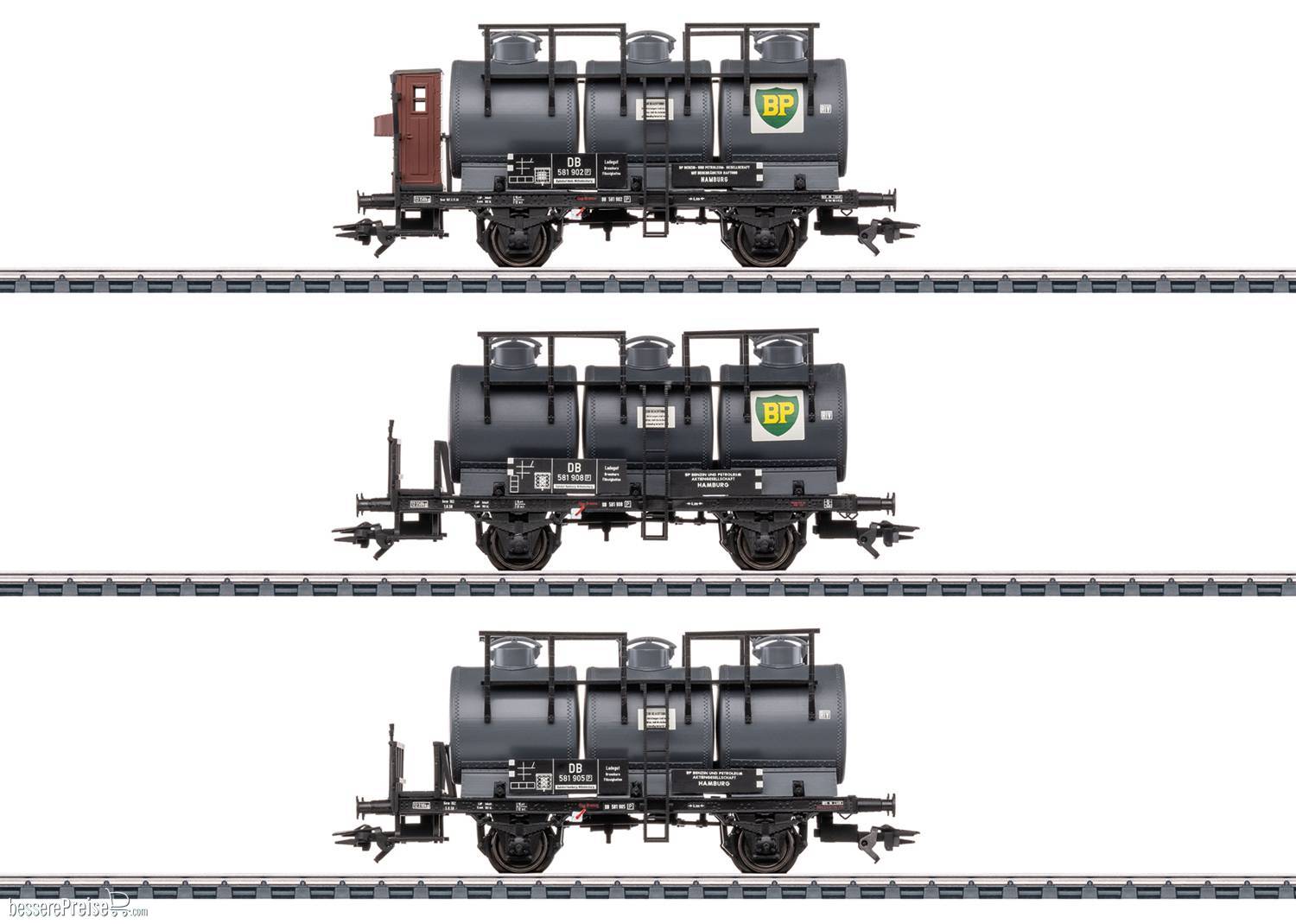 Kesselwagen-Set mit drei Behältern