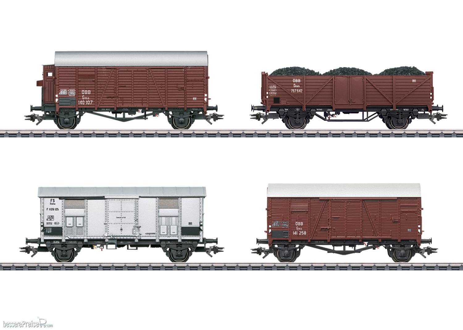 Güterwagen-Set zur Dampflok BR 52