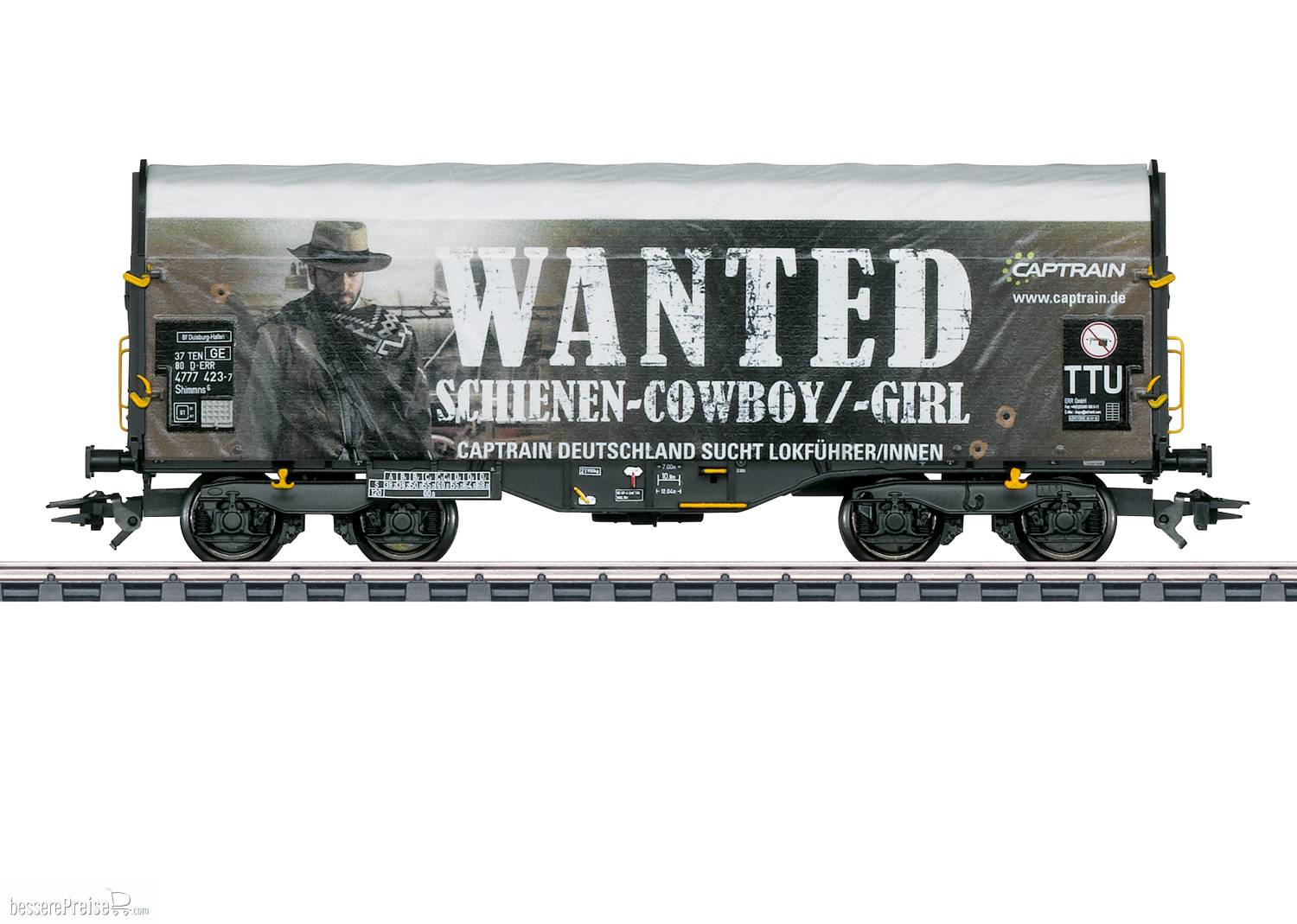 Schiebeplanenwagen ERR/Captrain - Eurotrain-Modell
