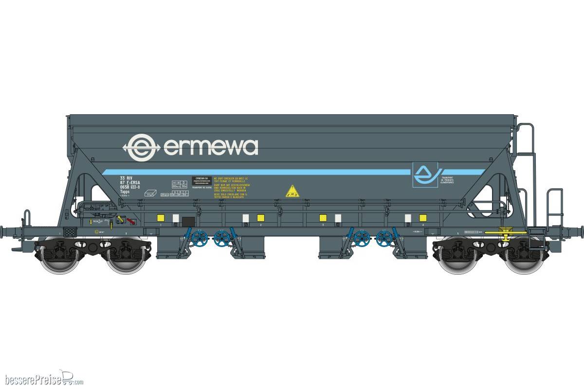 Selbstentladewagen der Gattung Tapps “ERMEWA” - F-ERSA Ep.VI - Ausführung in grauer Farbgebung