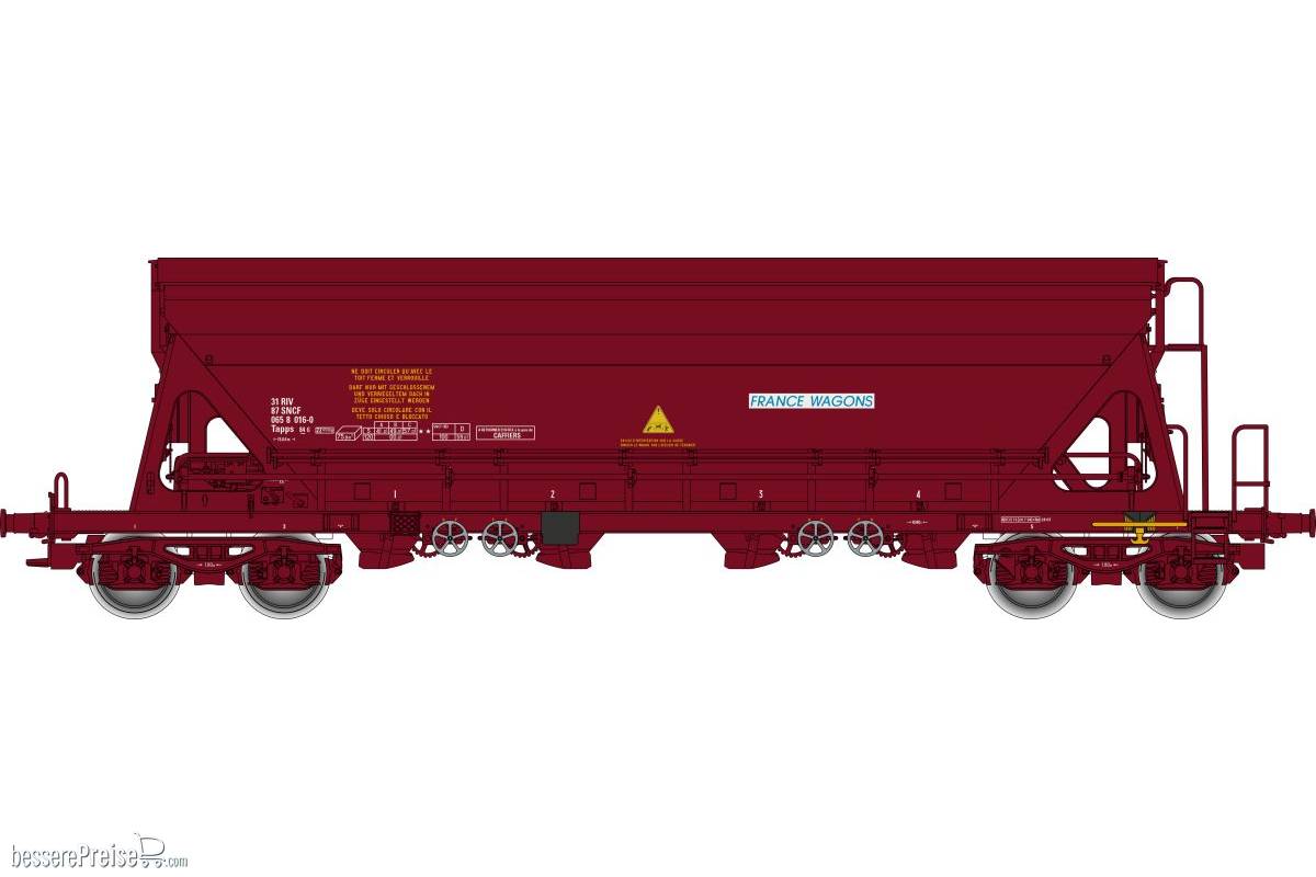 Selbstentladewagen der Gattung Tapps “France Wagons” - SNCF- Ep.V - Ausführung in brauner Farbgebung