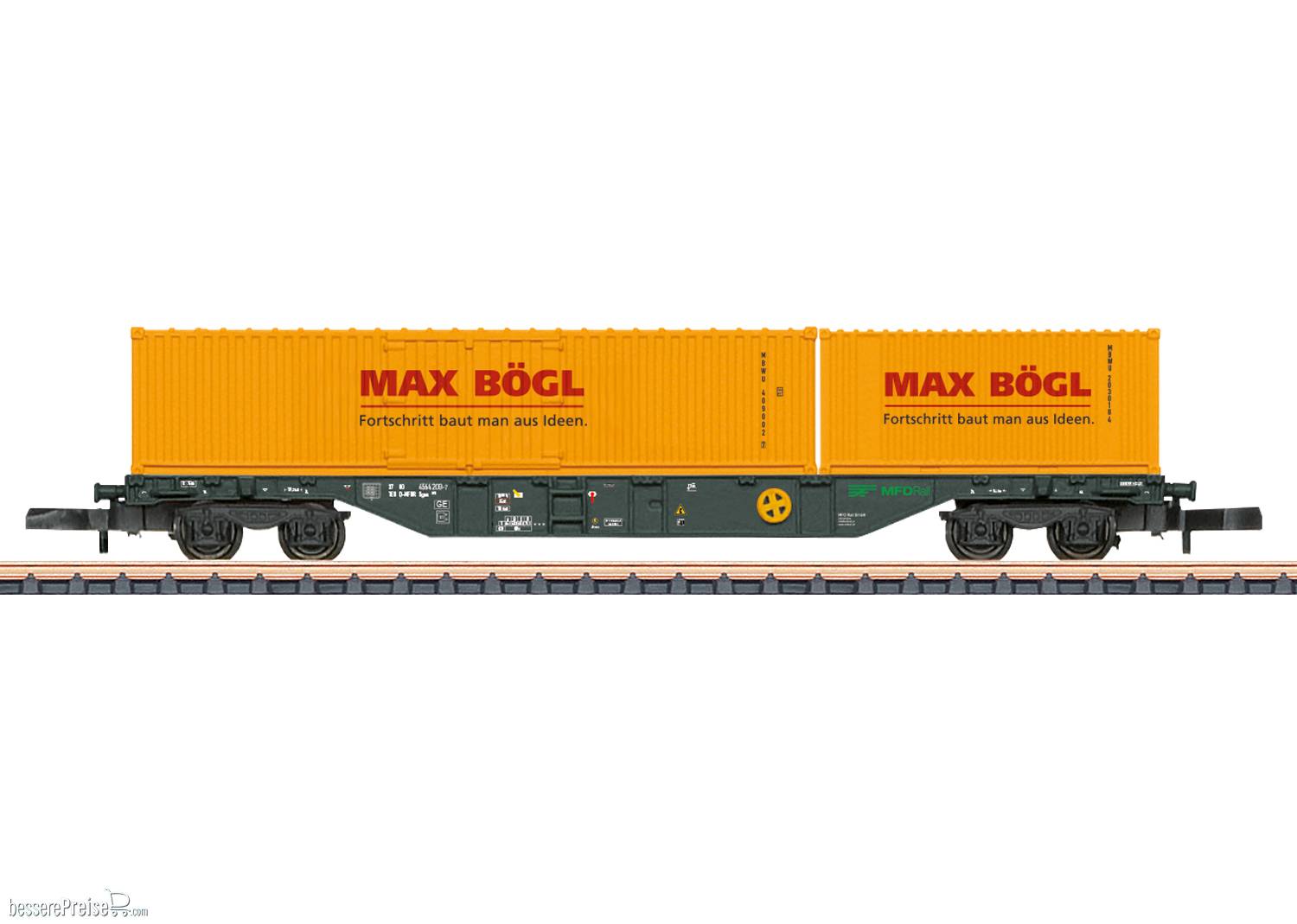 Containertragwagen Sgns mit Containern