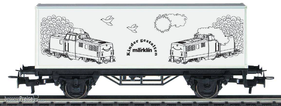 H0 Containerwagen zum Ausmalen "Diesellok"