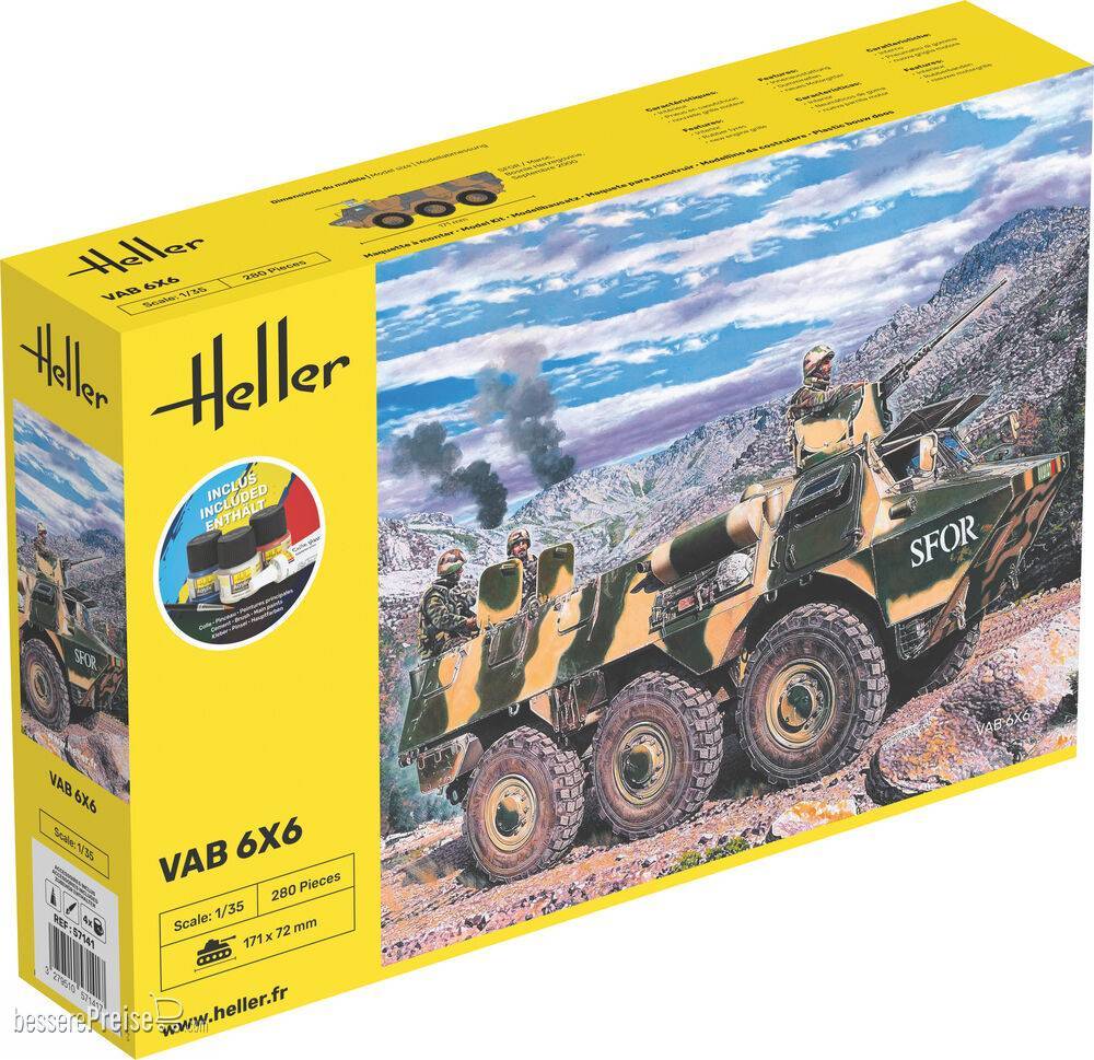 Heller 57141 - STARTER KIT VAB 6x6 | Modellbau