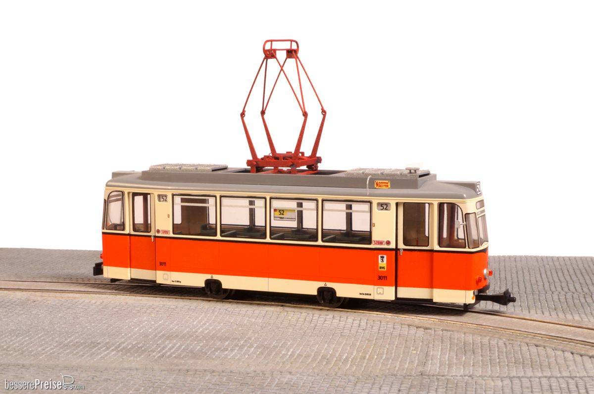 Reko-Triebwagen BVG Berlin ZR Nr. 3011, orange, hochwertiges Standmodell