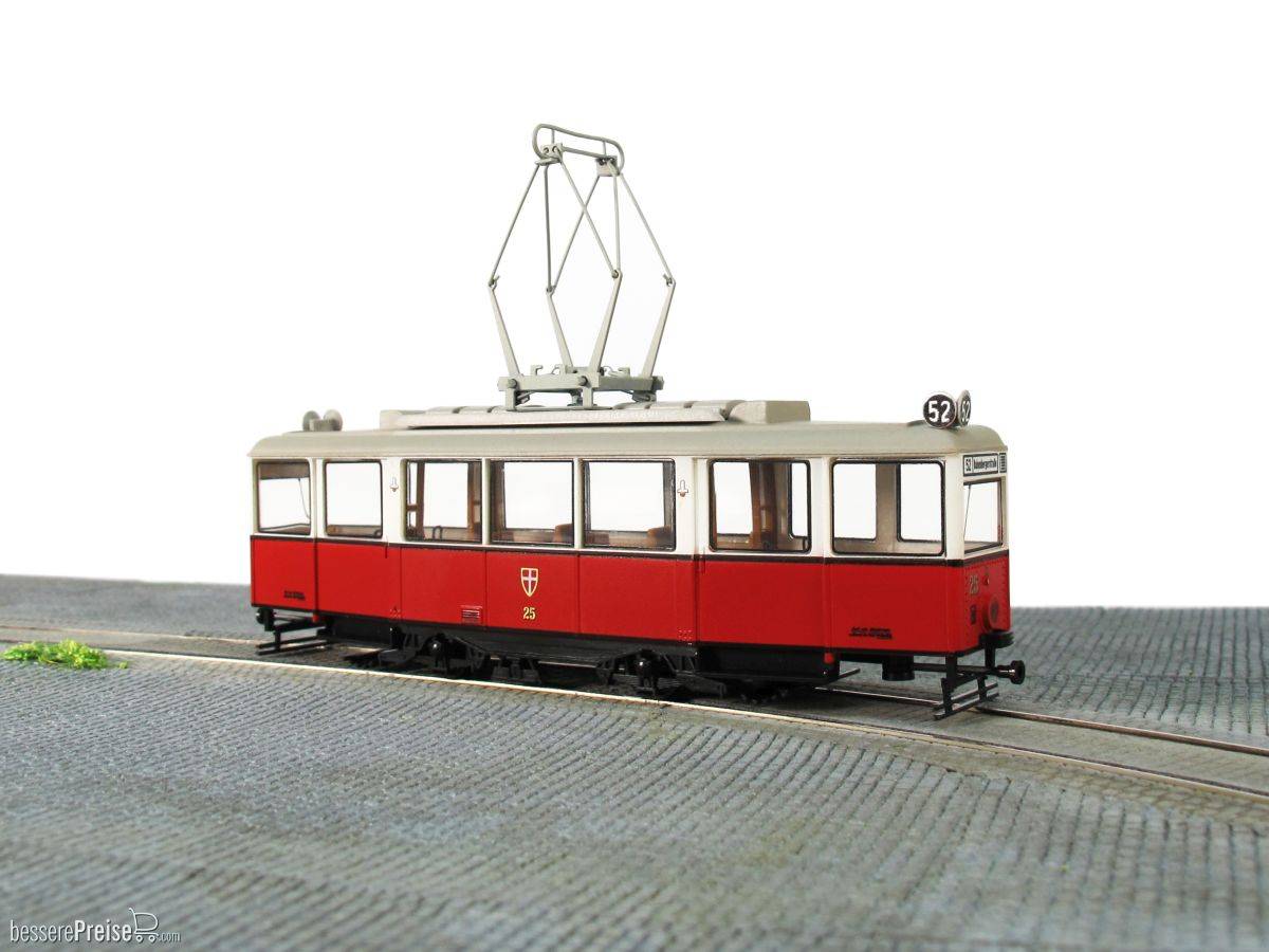 KSW Wien Triebwagen Nr. 25, rot, mit Antrieb