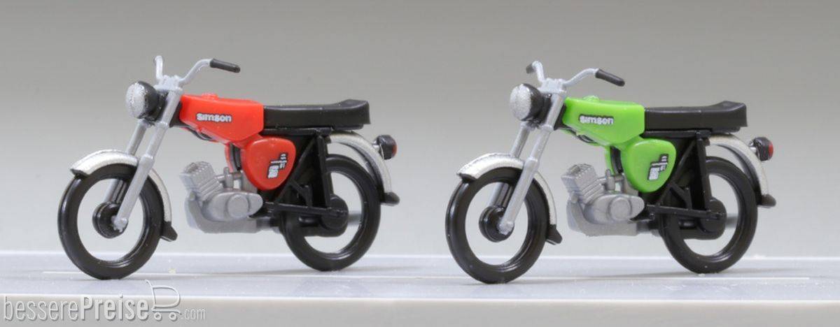 Komplettmodelle 2x Simson S51, rot und grün