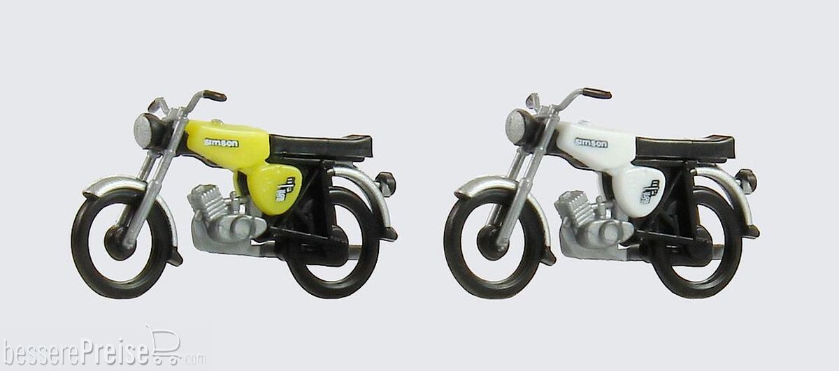 Komplettmodelle 2x Simson S51, weiß und schwefelgelb