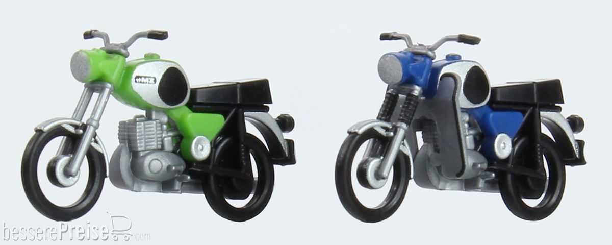 Komplettmodelle 2x MZ TS 250, blau und grün