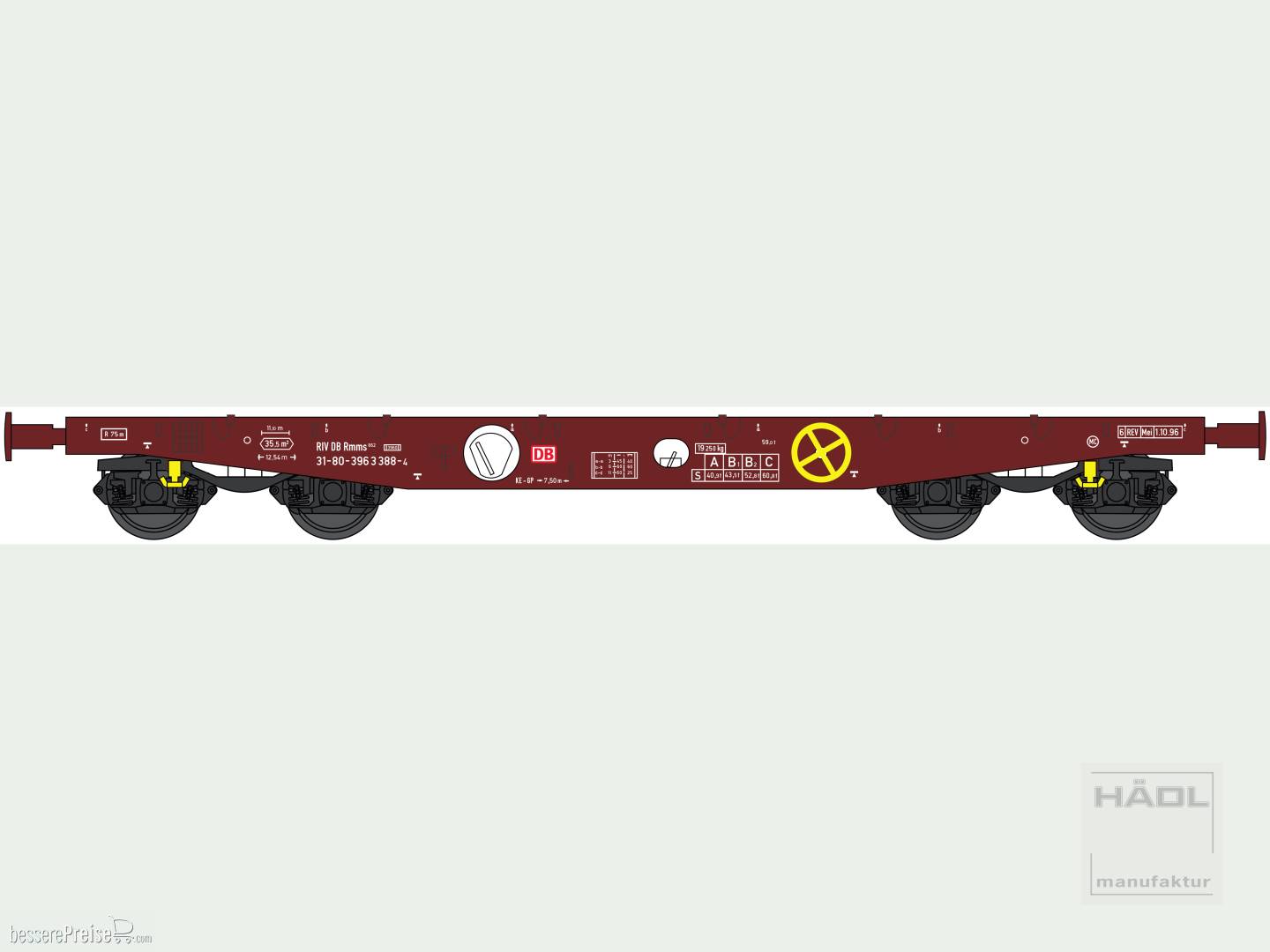 Flachwagen Rmms DBAG Ep. V, 396 3 388-4, TT