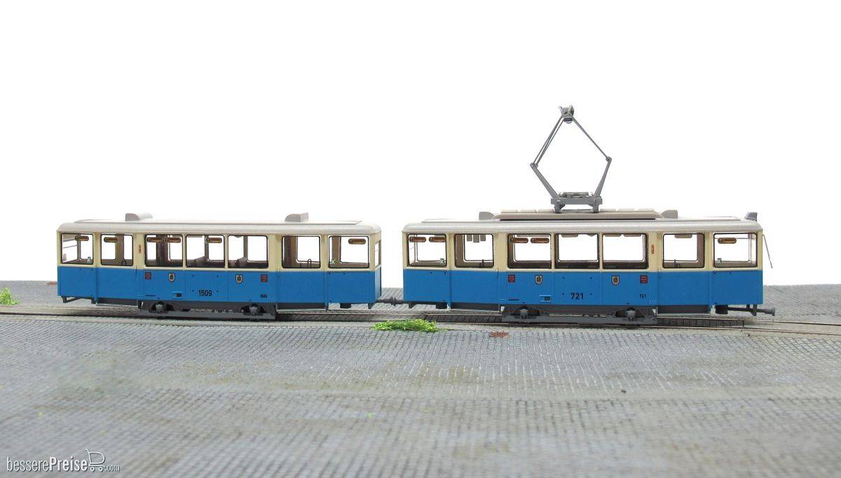 MVG Museum J-Wagen 721 / 1509, blau-weiß, hochwertiges Standmodell