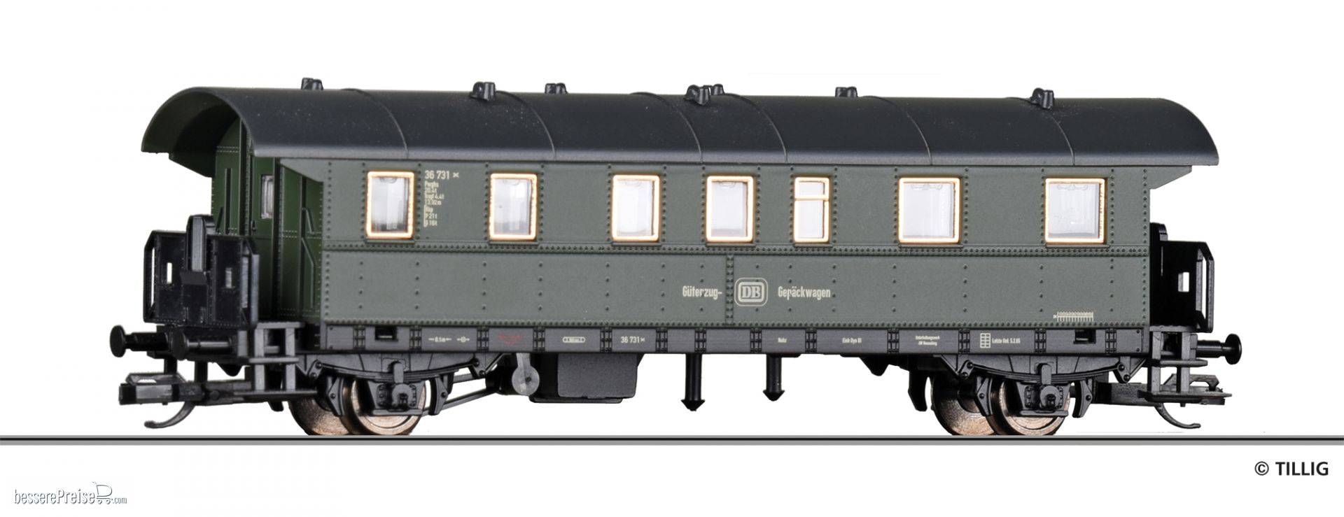TT Behelfs-Güterzugpackwagen der DB, Ep. III Tillig 13024 | Condition: Neu