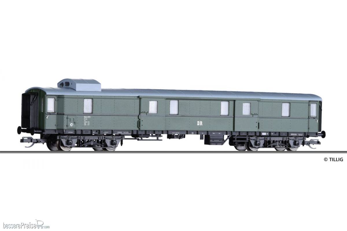 Tillig 13395 Spur TT 4-achs. Gepäckwagen ex Pw4i-32 DR Ep III. mit Licht OVP | Condition: Neu