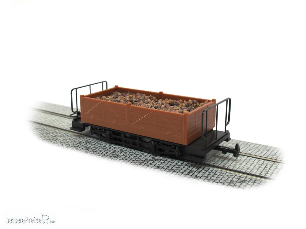 Güterwagen, Braun mit schwarzem Fahrwerk