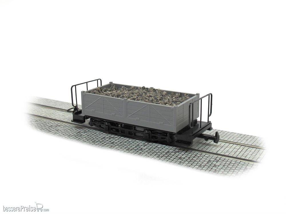 Güterwagen, Grau mit schwarzem Fahrwerk