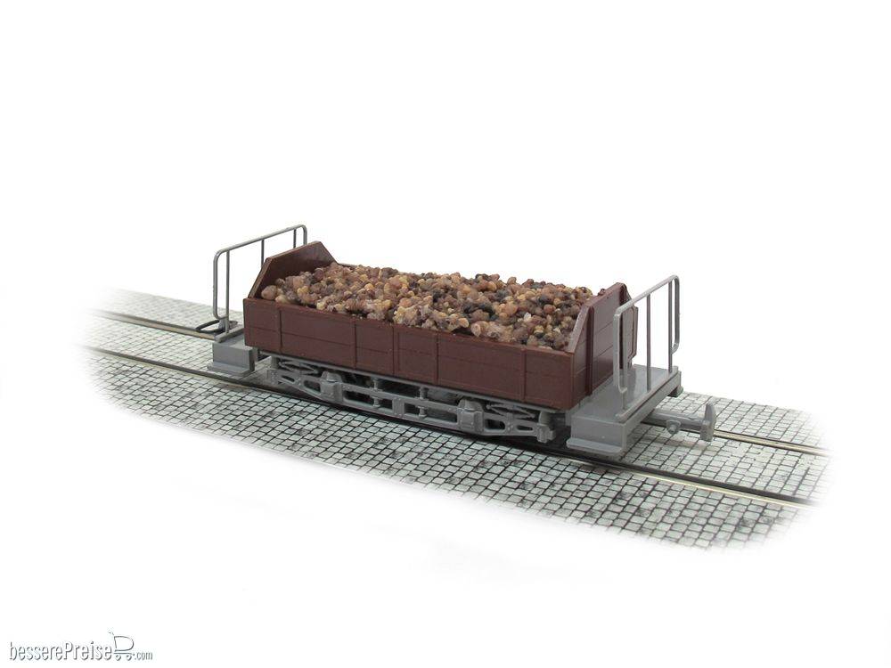 Güterwagen, Braun mit grauem Fahrwerk
