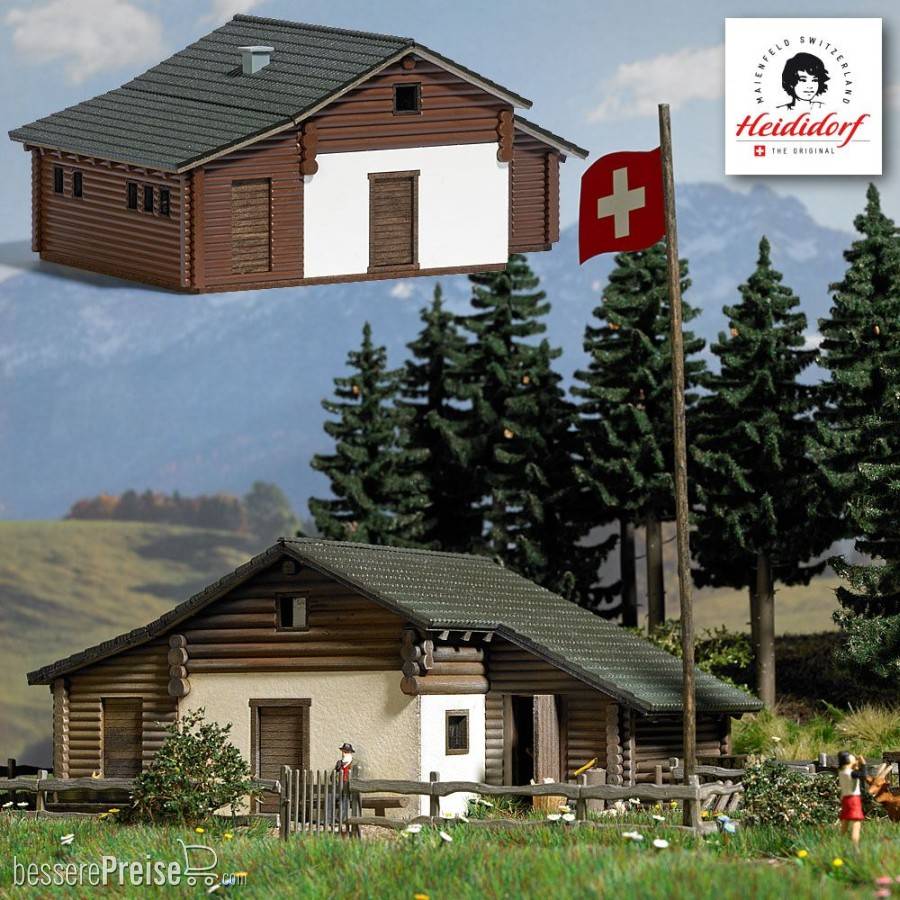 Busch H0 (1:87) 1443 - Almhütte (Heidialp) | Modellbahn | Modelleisenbahn