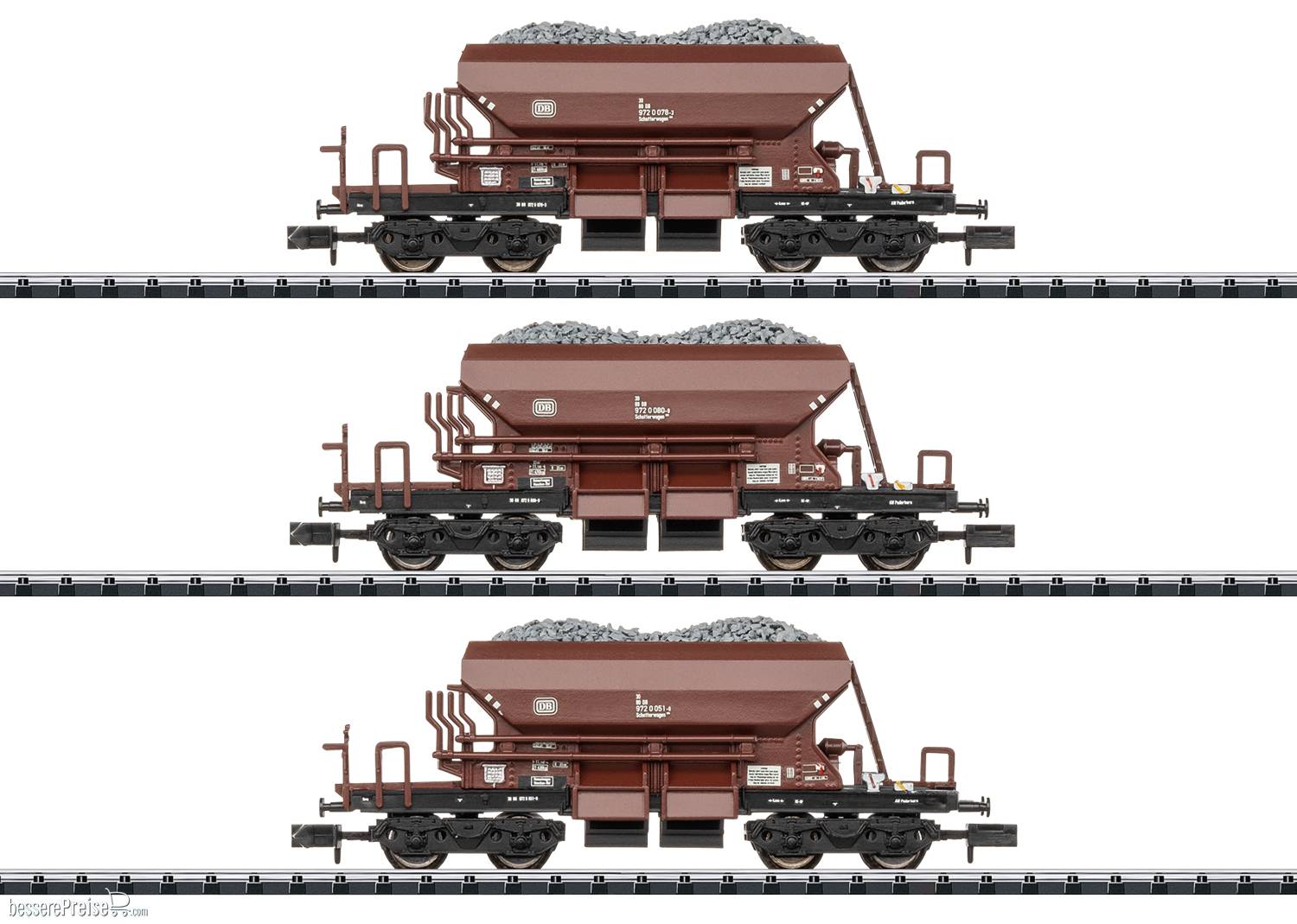 Wagen-Set "Dienstgüterschotterwagen"
