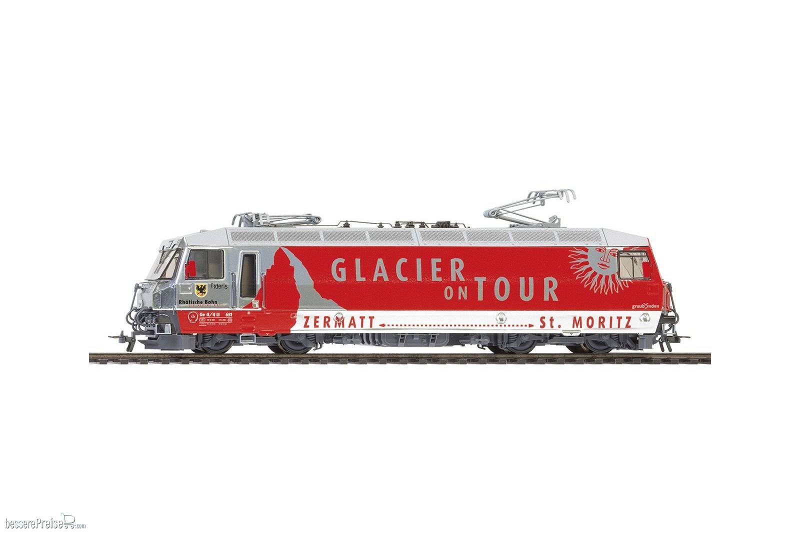 RhB Ge 4/4 III 651 Universallok Glacier on Tour