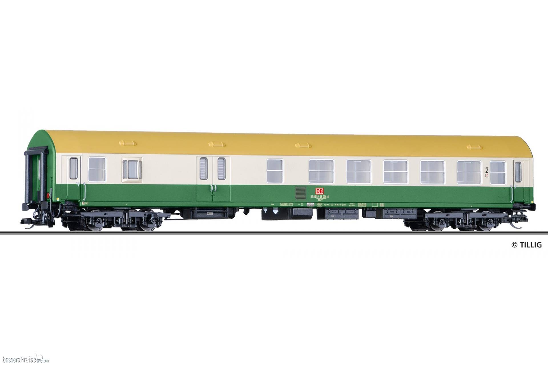 Reisezugwagen 2. Klasse mit Gepäckabteil BDs 275, Typ Y/B 70, der DB AG, Ep. V