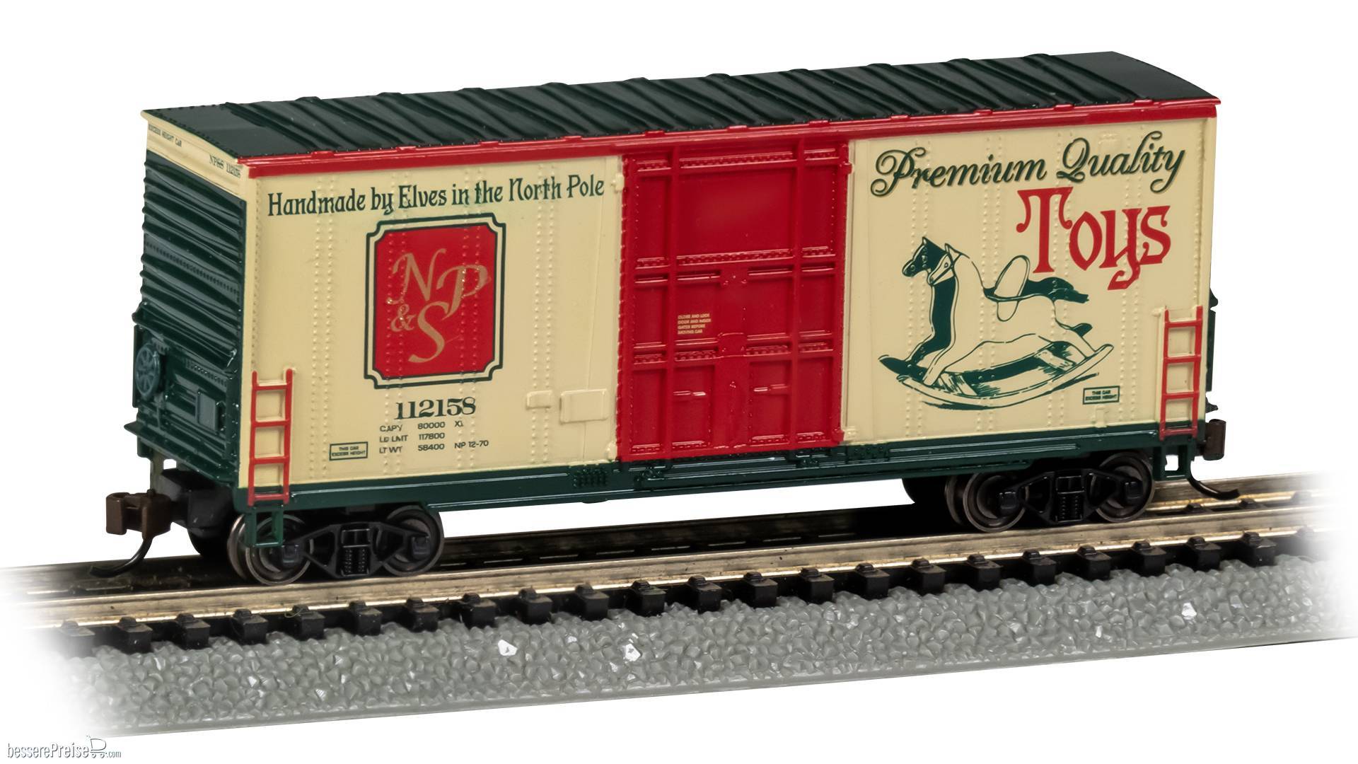 Hi-Cube Box Car - North Pole & Southern - Toys #112158 - Plug Door