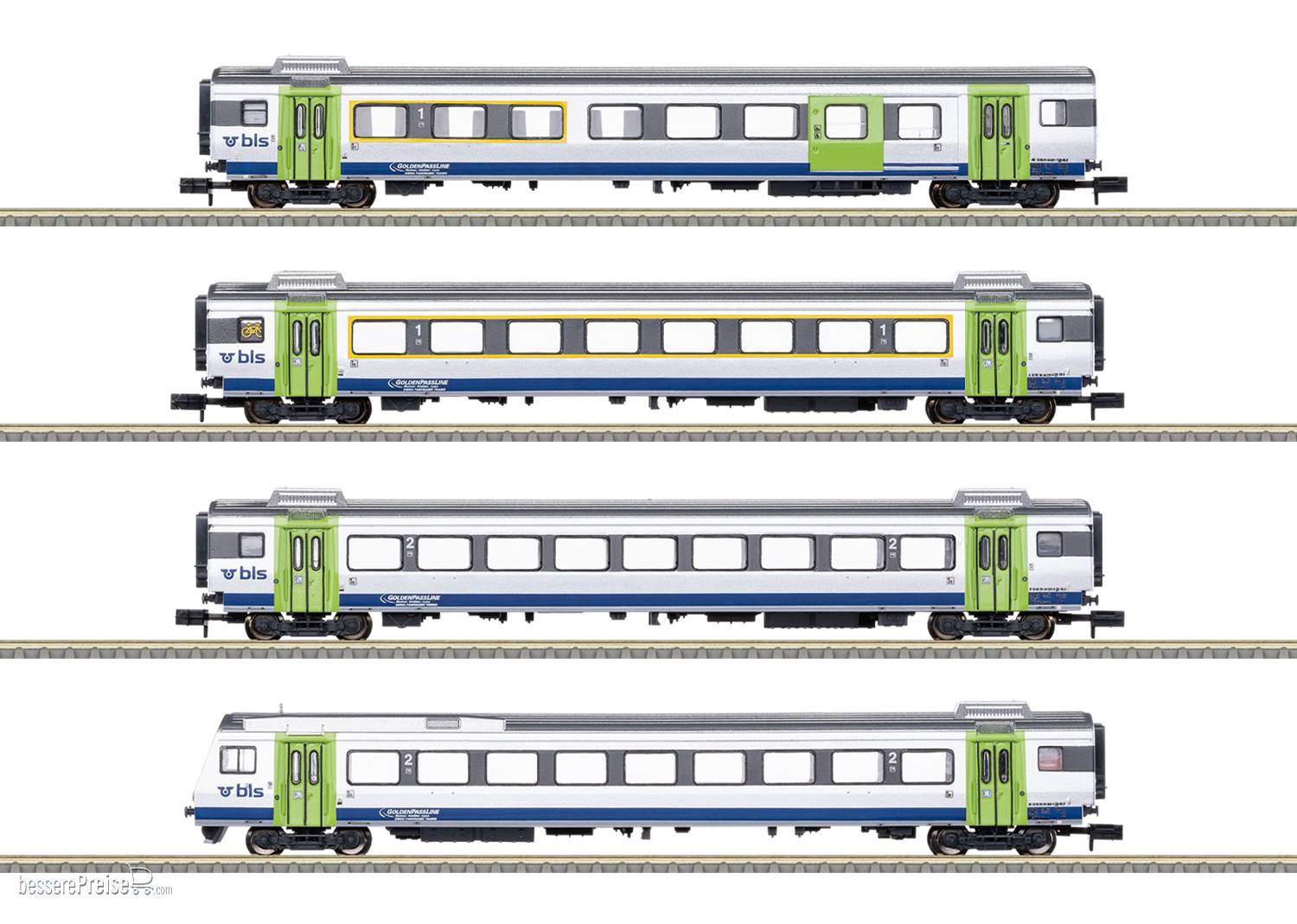 Schnellzugwagen-Set GOLDENPASSLINE