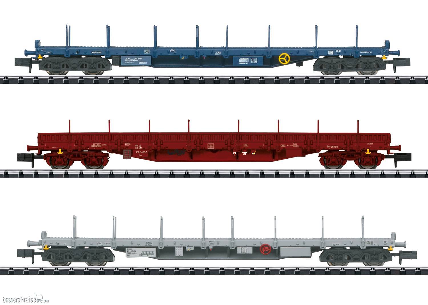Flachwagen-Set Bauart Rnss