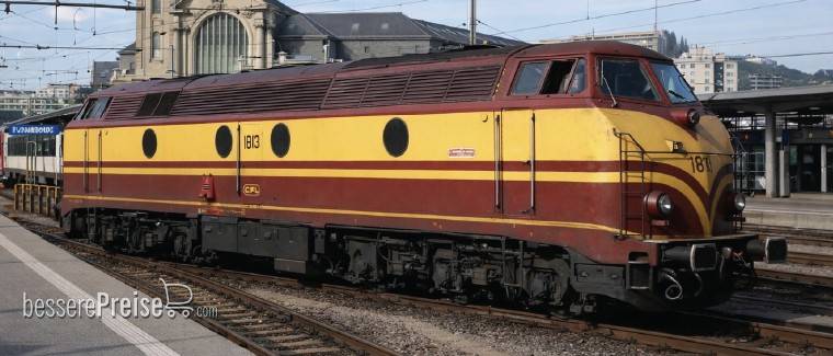 Diesellok CFL 1813 rot/gelb - Ep.IV - DC - 2-Leiter Gleichstrom