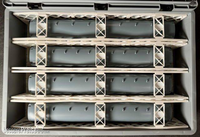 Digitalzentrale 0 241020 - Transportbox bestehend aus orig. AUER EuroBox mit Deckel (ED 64/12 HG), 4x Transporteinsatz W | Modellbahn |