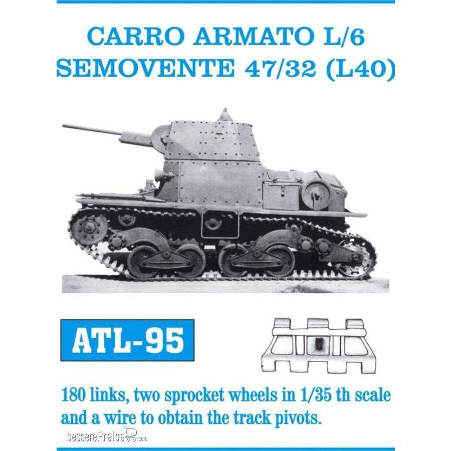 Friulmodel ATL-095 - Tracks for CARRO ARMATO L/6 SEMOVENTE 47/32 L40 | Modellbau