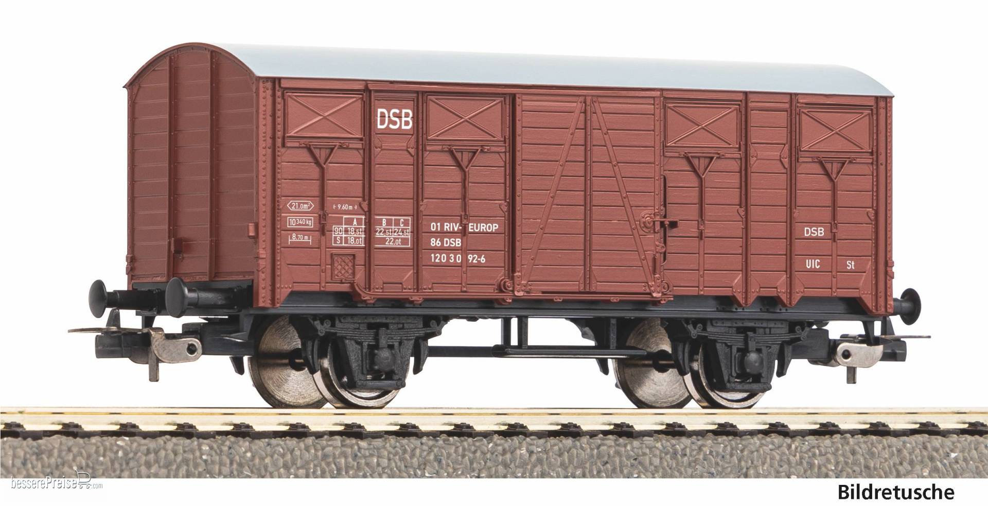 Piko H0 (1:87) 27732 - Gedeckter Güterwagen Gkks DSB IV | Modellbahn | Modelleisenbahn