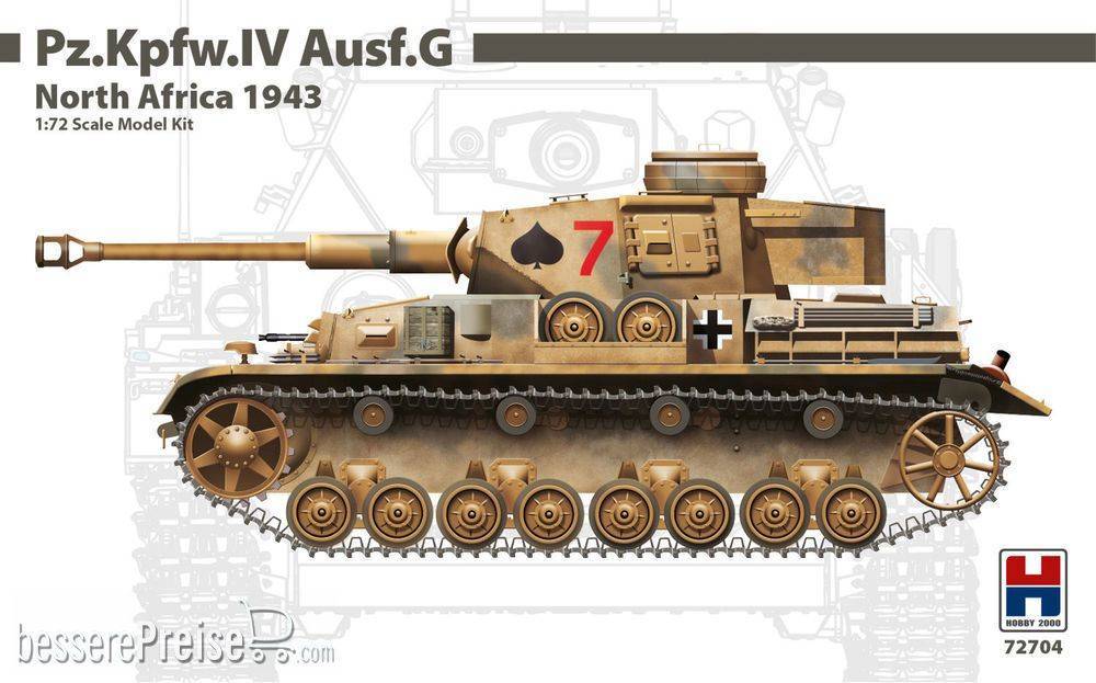 Hobby 2000 72704 - Pz.Kpfw.IV Ausf.G North Africa 1943 in 1:72 | Modellbau