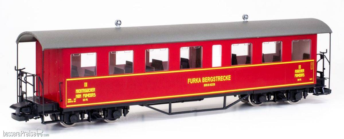 Personenwagen B 4229 der Furka Bergstrecke, rot