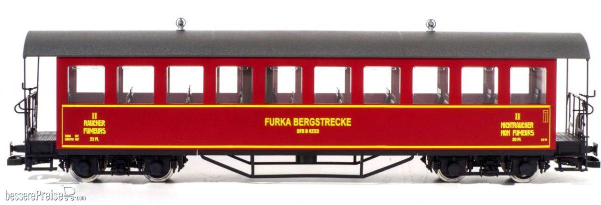 Personenwagen B 4233 der Furka Bergstrecke, rot