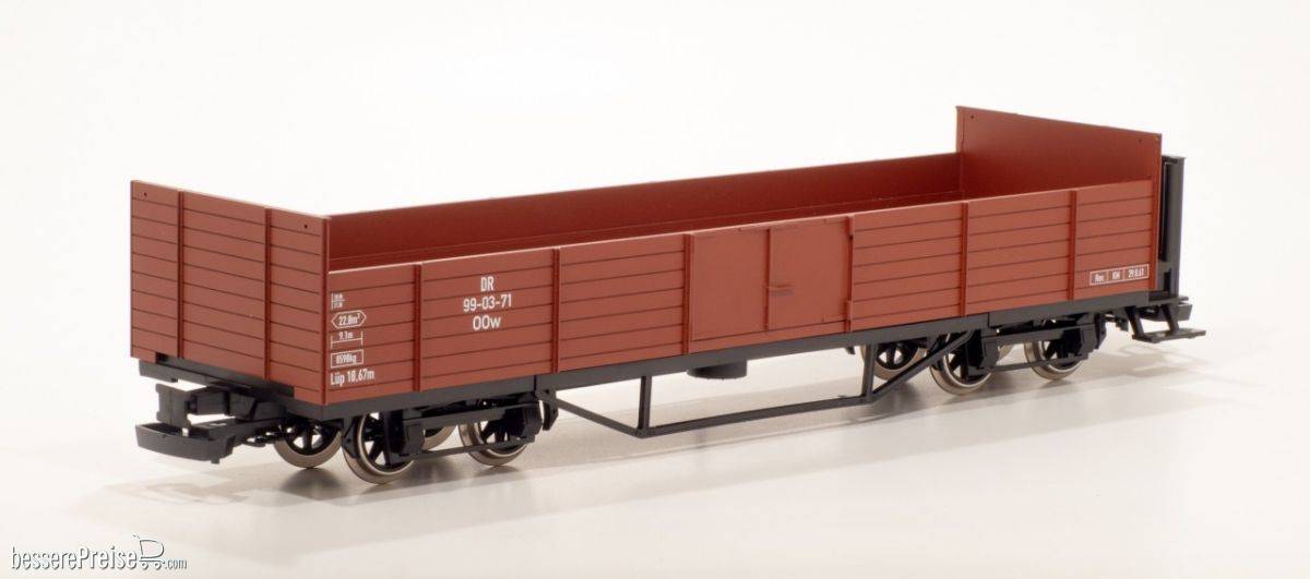 offener Güterwagen HSB mit Bühne DR 99-03-69