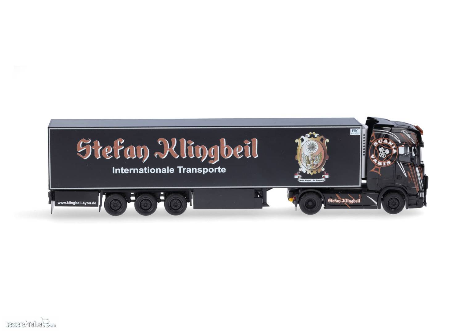Herpa LKW Modell Scania CS20 HD Kühlkoffer-Sattelzug Stefan Klingbeil ( Hessen/Gladenbach), Miniatur im Maßstab 1:87, Sammlerstück, Made in Germany, Kunststoff Herpa LKW Modell Scania CS20 HD Kühlkoffer-Sattelzug Stefan Klingbeil ( Hessen/Gladenbach), Miniatur im Maßstab 1:87, Sammlerstück, Made in Germany, Kunststoff