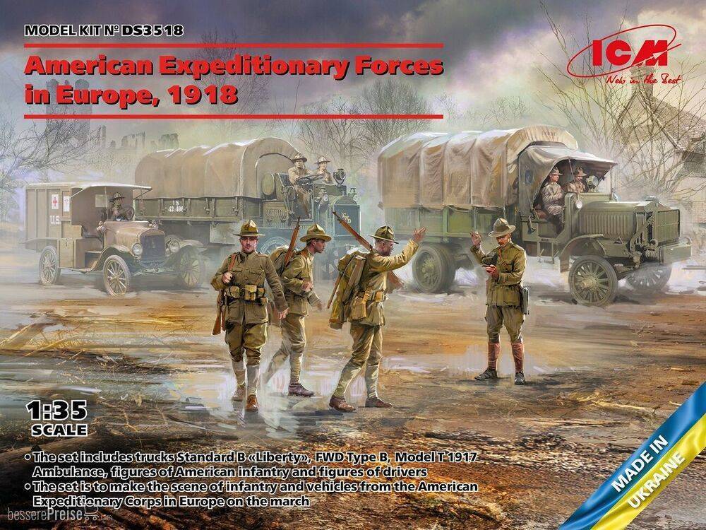 ICM DS3518 - 1:35 American Expeditionary Forces in Europe, 1918 | Modellbau