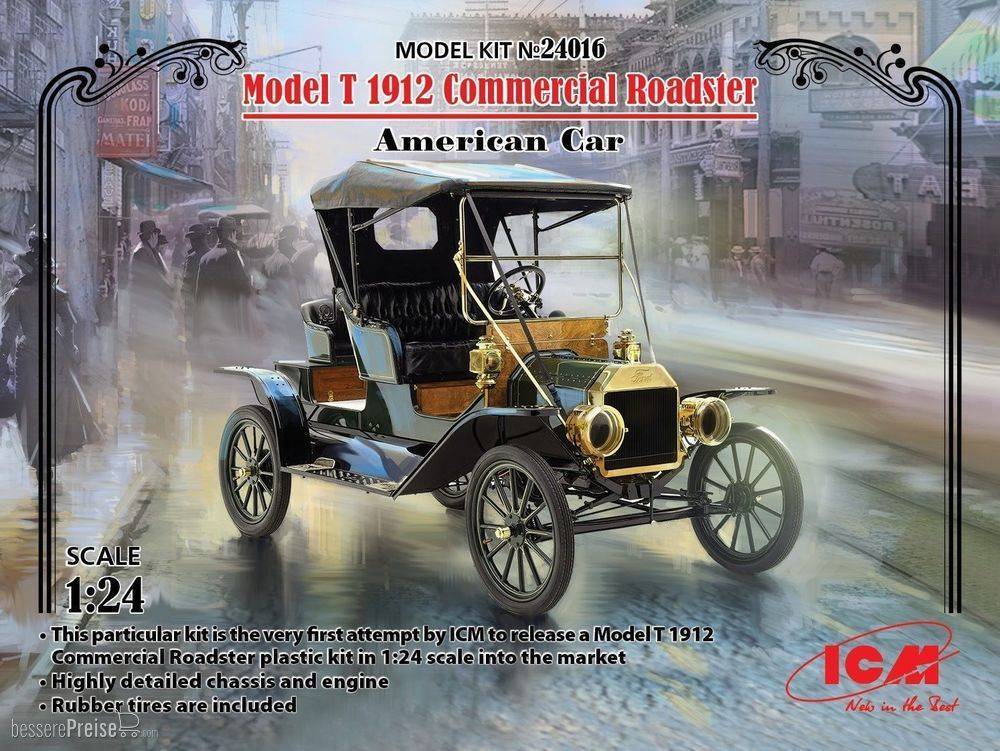 ICM 24016 - 1:24 Model T 1912 Commercial Roadster,America Car | Modellbau