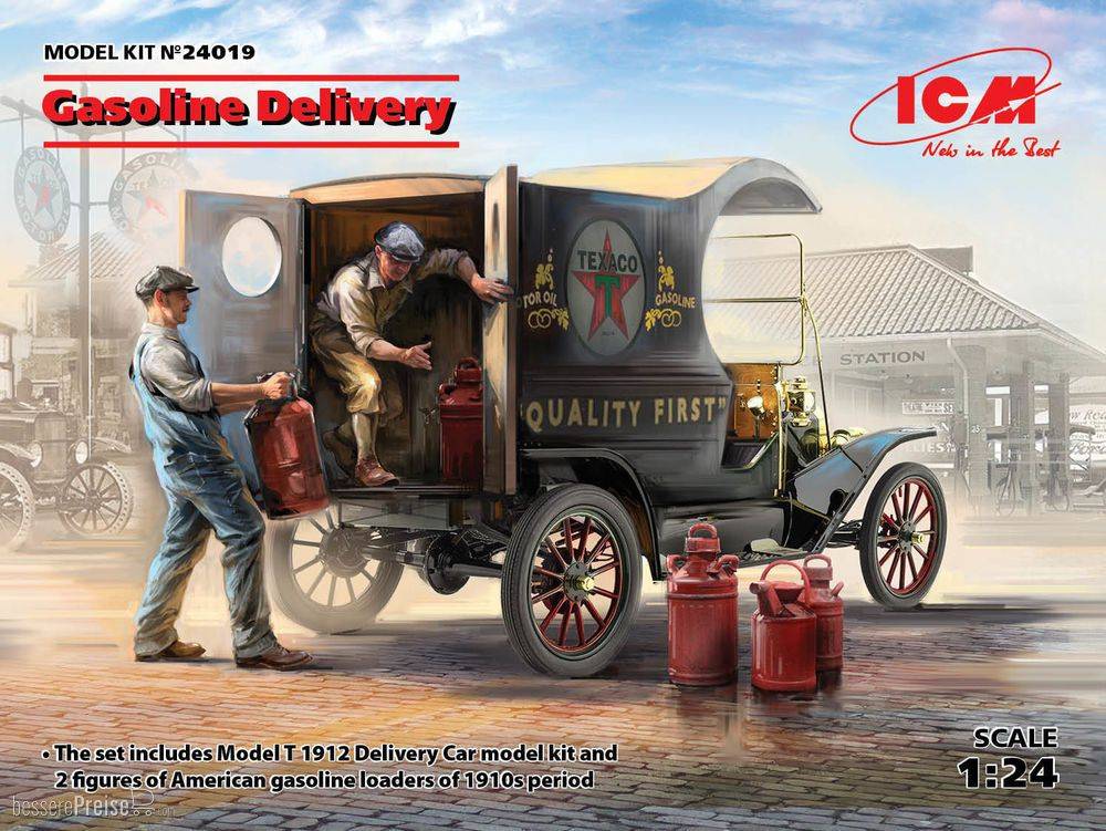 ICM 24019 - 1:24 Gasoline Delivery, Model T 1912 Delivery | Modellbau