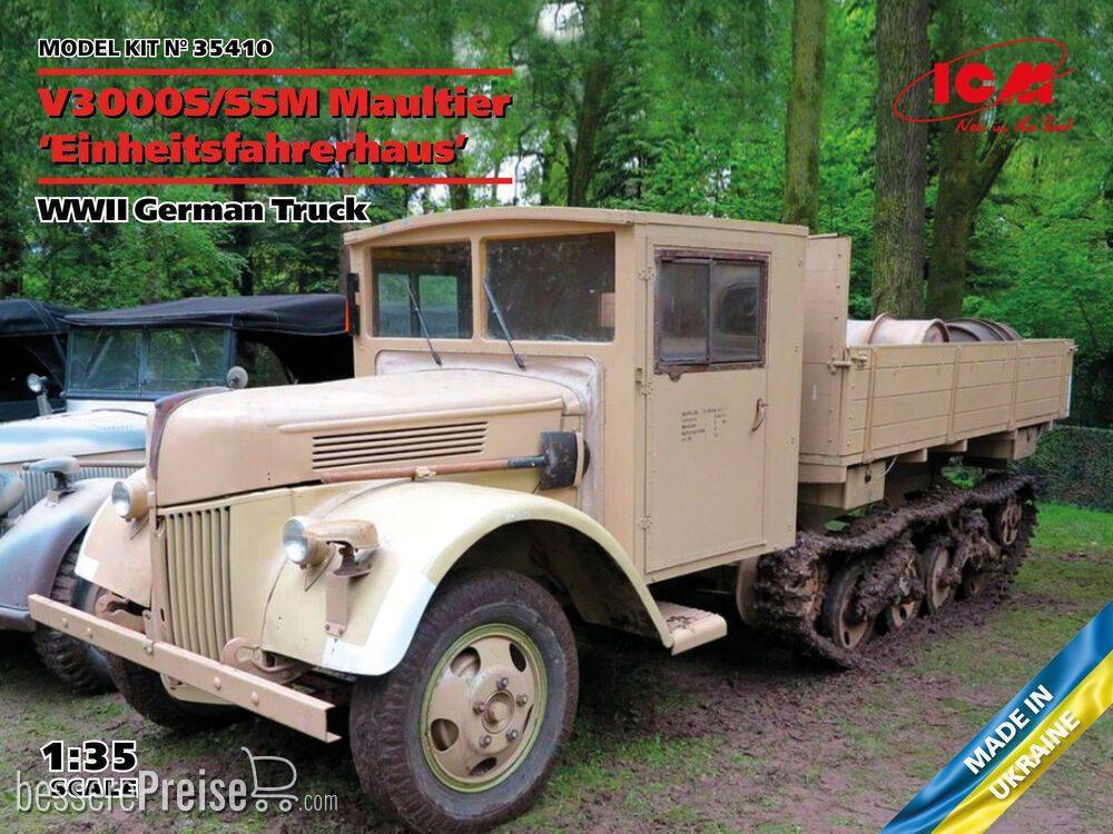 ICM 35410 - 1:35 V3000S/SSM Maultier Einheitsfahrerhaus, WWII German Truck | Modellbau
