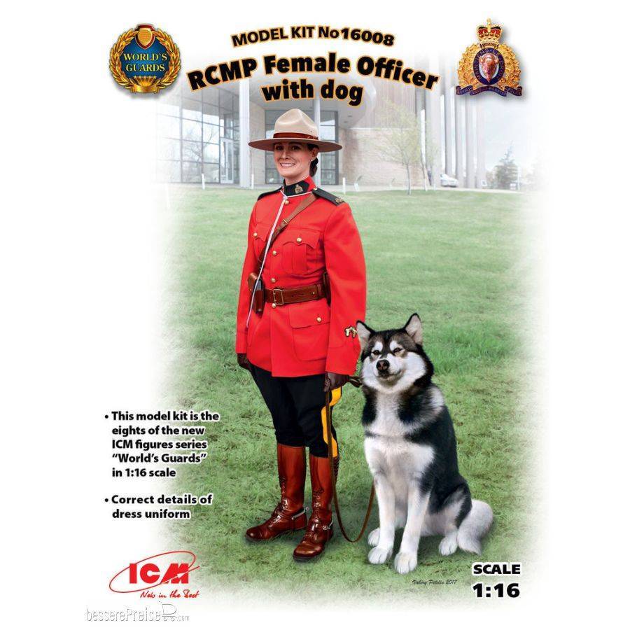 ICM 16008 - 1:16 RCMP Female Officer with dog | Modellbau
