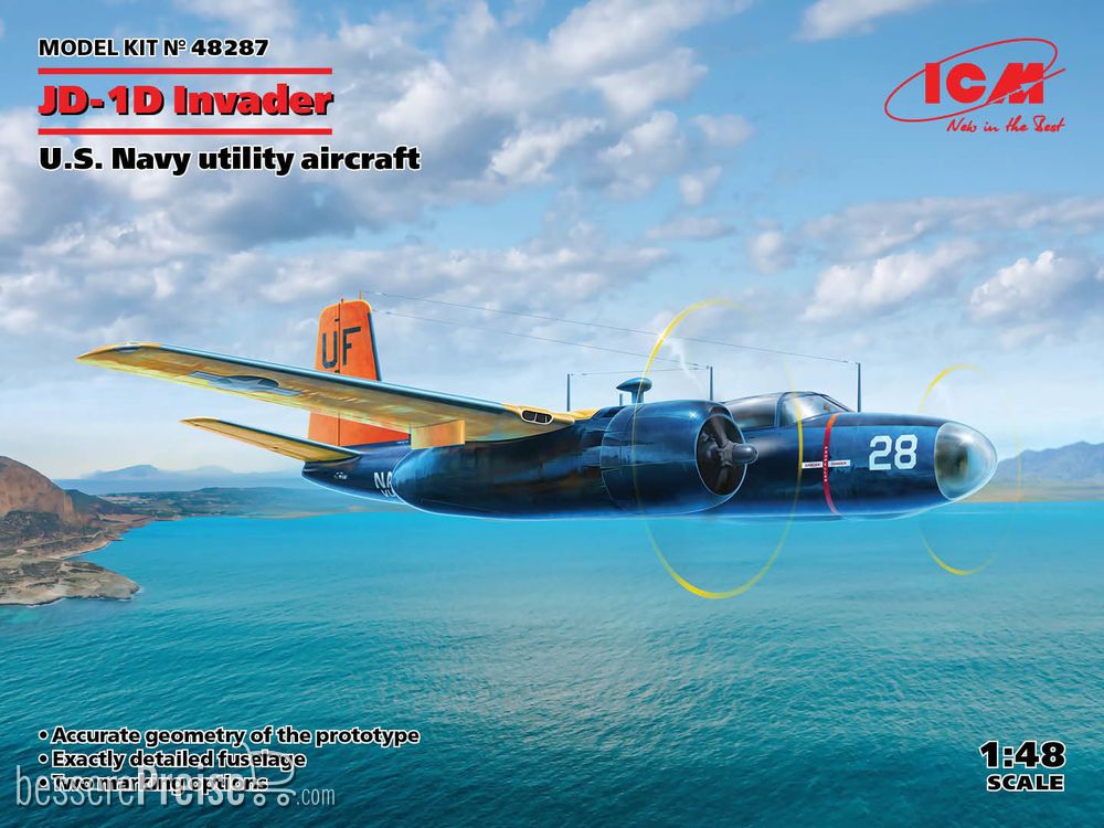 ICM 48287 - 1:48 Jig Dog JD-1D Invader U.S. Navy utility aircraft | Modellbau