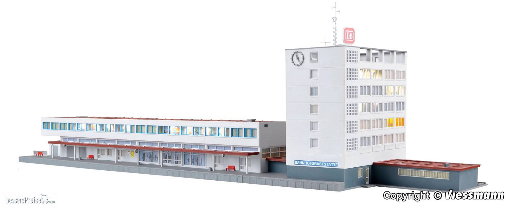 Kibri 37517 - Spur N Bahnhof Kehl inkl. Etageninnenbeleuchtung