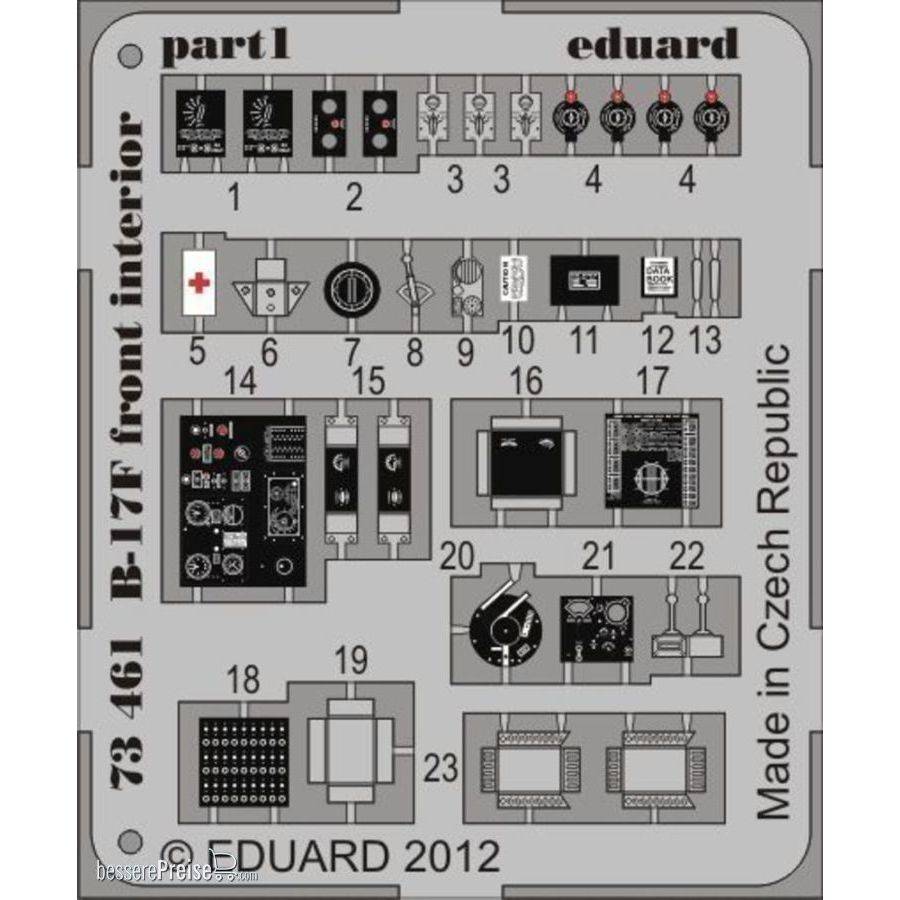 Eduard Accessories 73461 - B-17F front interior for Revell | Modellbau