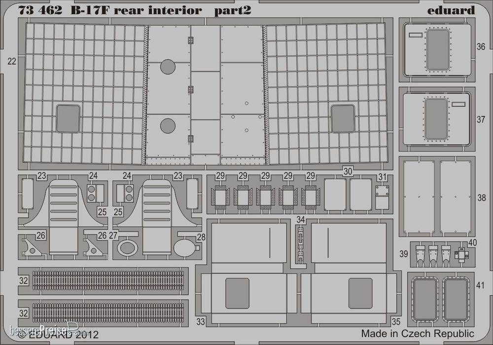 Eduard Accessories 73462 - B-17F rear interior for Revell | Modellbau