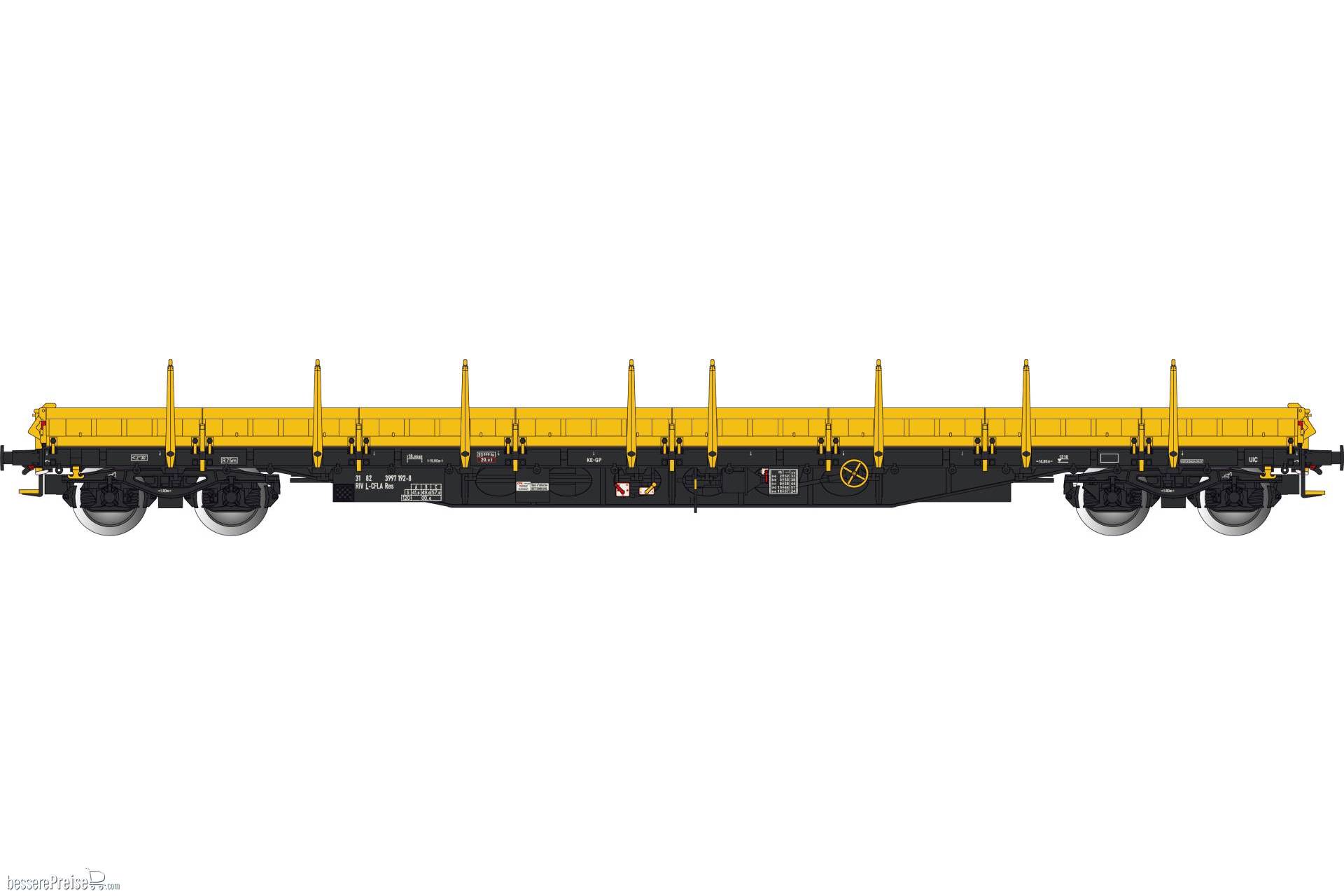 Flachwagen L-CFLCA, VI, Res, gelb/schwarz