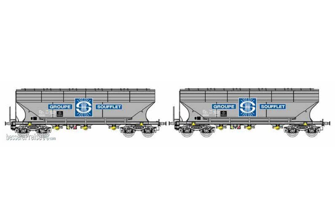 Set aus 2 Getreidewagen der Soufflet-Gruppe